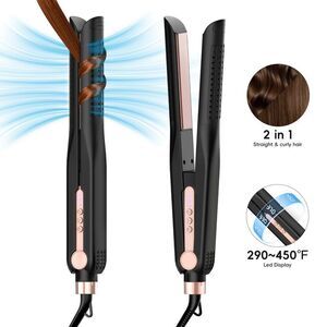 Open Box - Nicebay -  Airflow Styler, Titanium Hair Straightener Silver